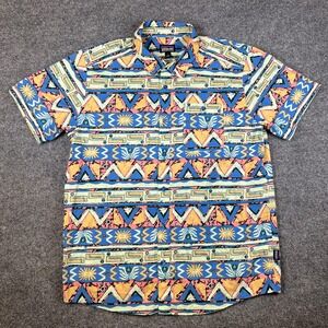 Patagonia Go To Shirt Mens L Geometric Salamander Green Aztec Native 52691